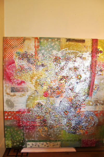 2009 inertia, art in motion in LA, Paris, NY & Tokyo, 66 x 69, mixed media